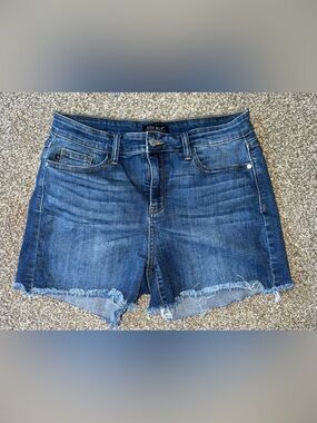Judy Blue Women's Dark Blue Denim Cutoff Shorts